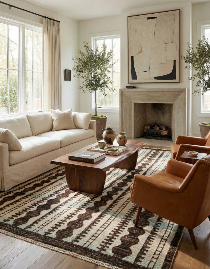 Detail image of 7' 10 x 10' 2  Hand Knotted Darya Wool Rug