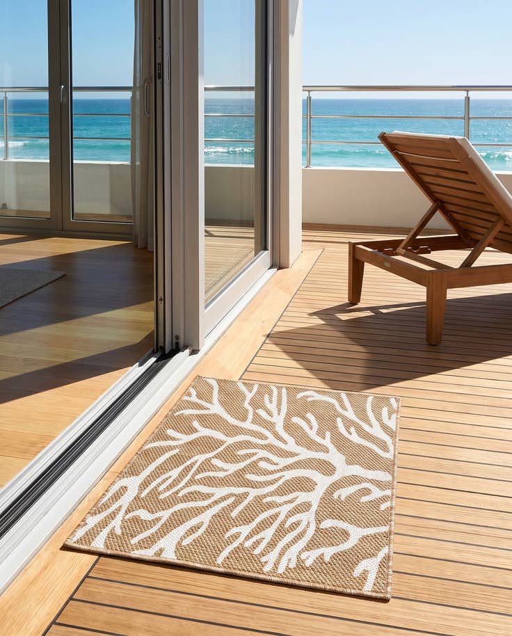 Detail image of 2' x 3' Easy-Clean Coastal Indoor / Outdoor Rug