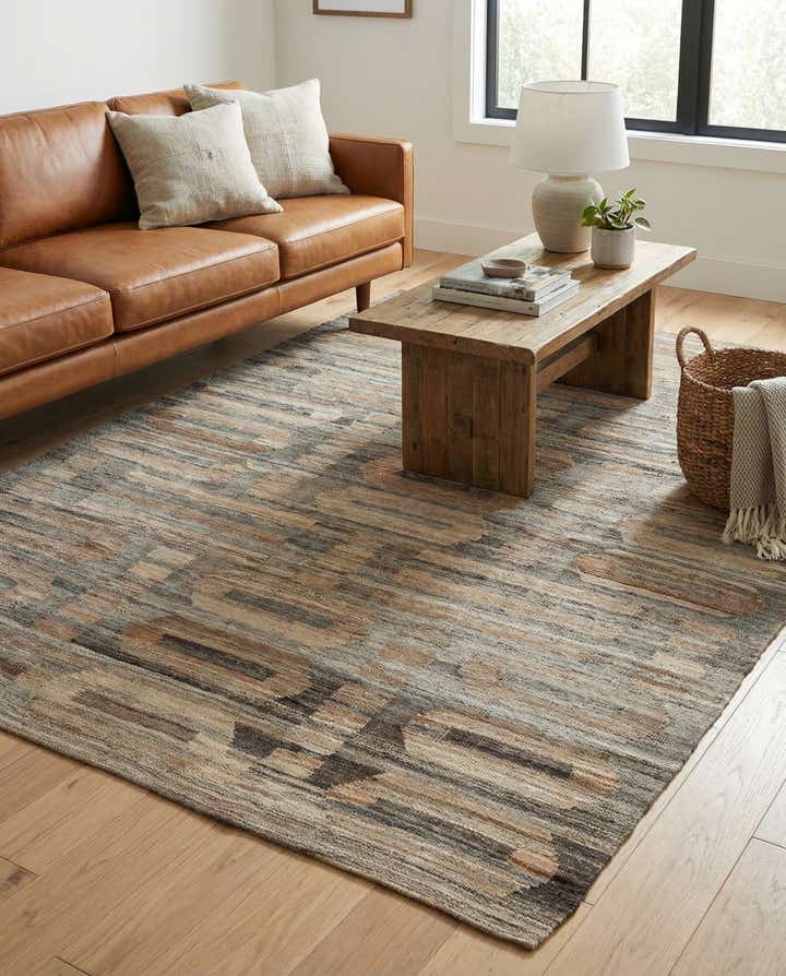5' x 6' 6 Hand Woven Kilim Modern Wool Rug