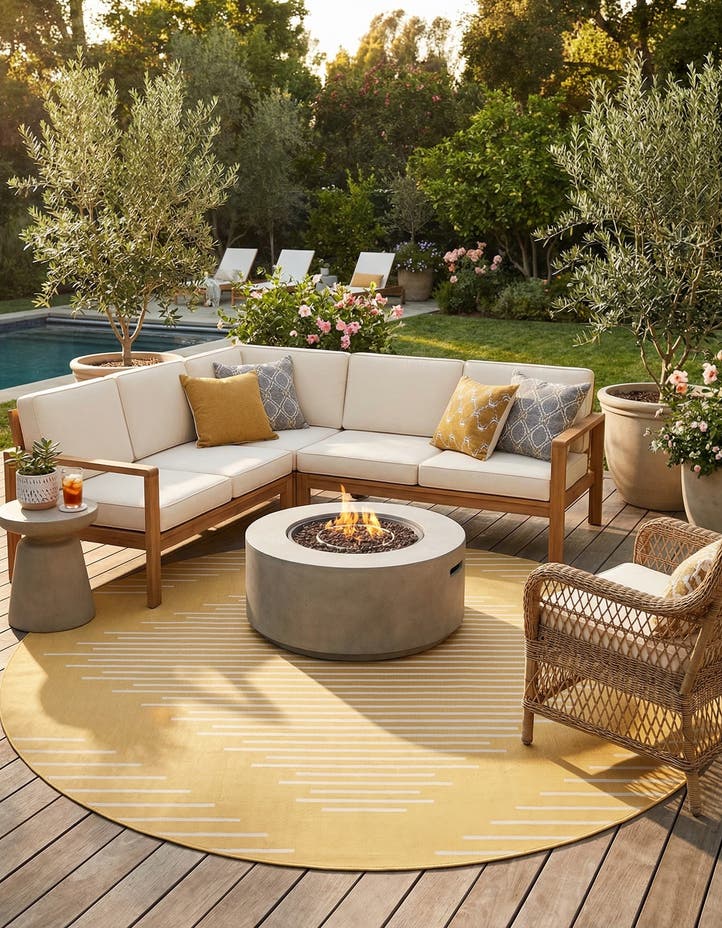10' 8 x 10' 8 Easy-Clean Modern Indoor / Outdoor...