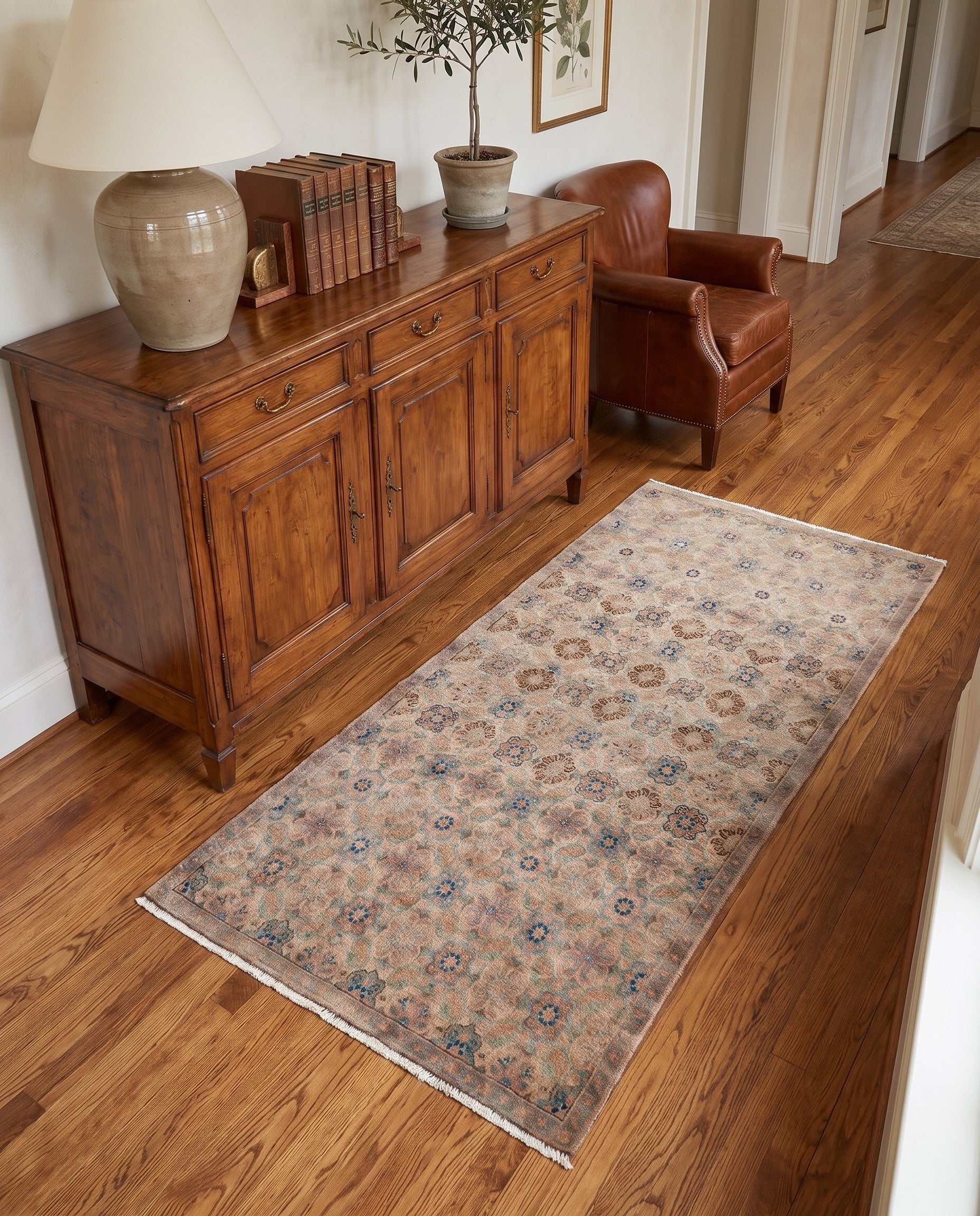 3' 2 x 5' 3 Hand Knotted Ultra Vintage Persian Wool Runner Rug