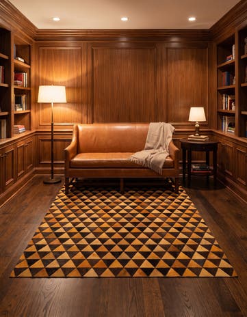 5' 3 x 8' 1 Cowhide - Patchwork Rug