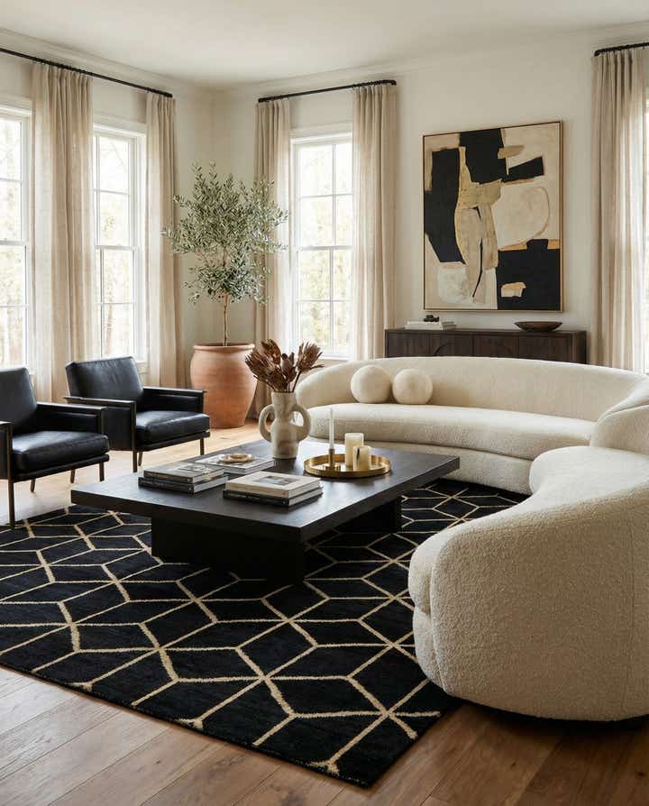 6' 5 x 9' 9 Hand Knotted Moroccan Wool Rug