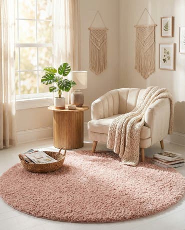  7' 10 x 7' 10 Zermatt Shag Round Rug