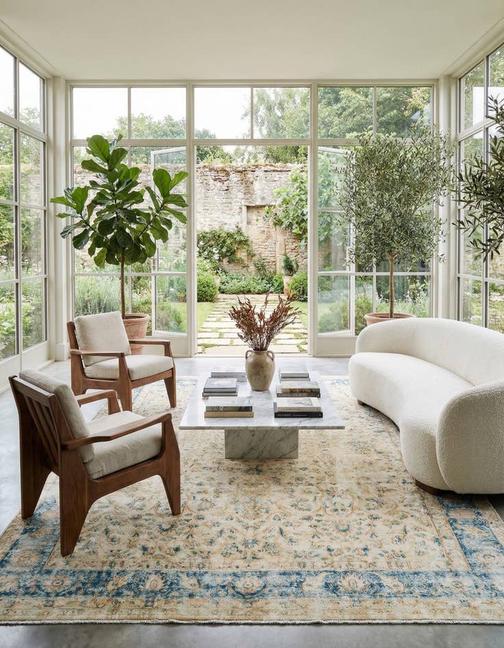 Detail image of 9' 5 x 13' 4 Vintage Royal Wool Rug