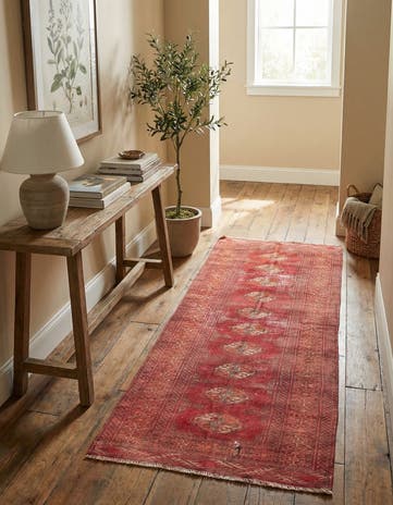 2' 10 x 7' 3 Hand Knotted Ultra Vintage Persian Wool Runner Rug