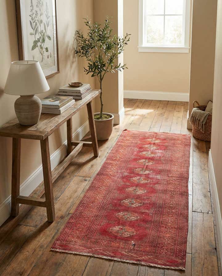 2' 10 x 7' 3 Hand Knotted Ultra Vintage Persian Wool Runner Rug