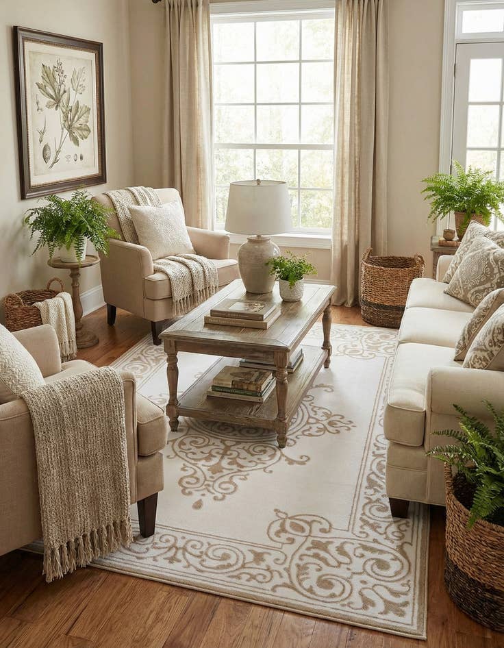 Detail image of 5' 3 x 8' Hermitage Rug