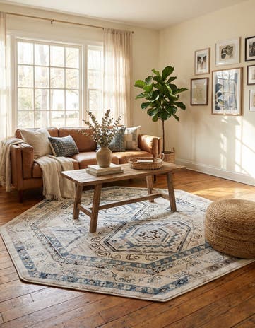 5' 3 x 5' 3 Charlotte Octagon Rug
