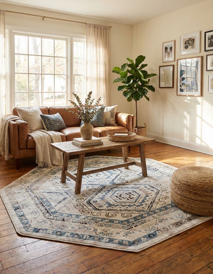 5' 3 x 5' 3 Charlotte Octagon Rug