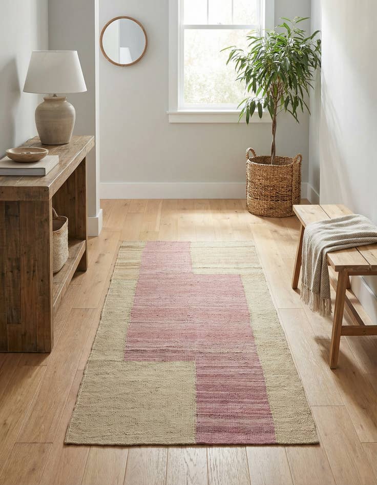 Detail image of 2' 5 x 5' 3  Hand Woven Kilim Modern Wool Runner Rug