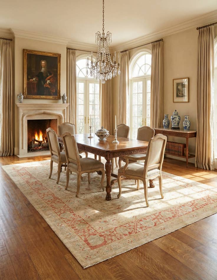 Detail image of 9' 11 x 13' 8  Hand Knotted Peshawar Ziegler Rug