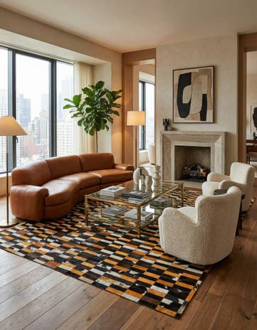 8' 3 x 10' Cowhide - Patchwork Rug