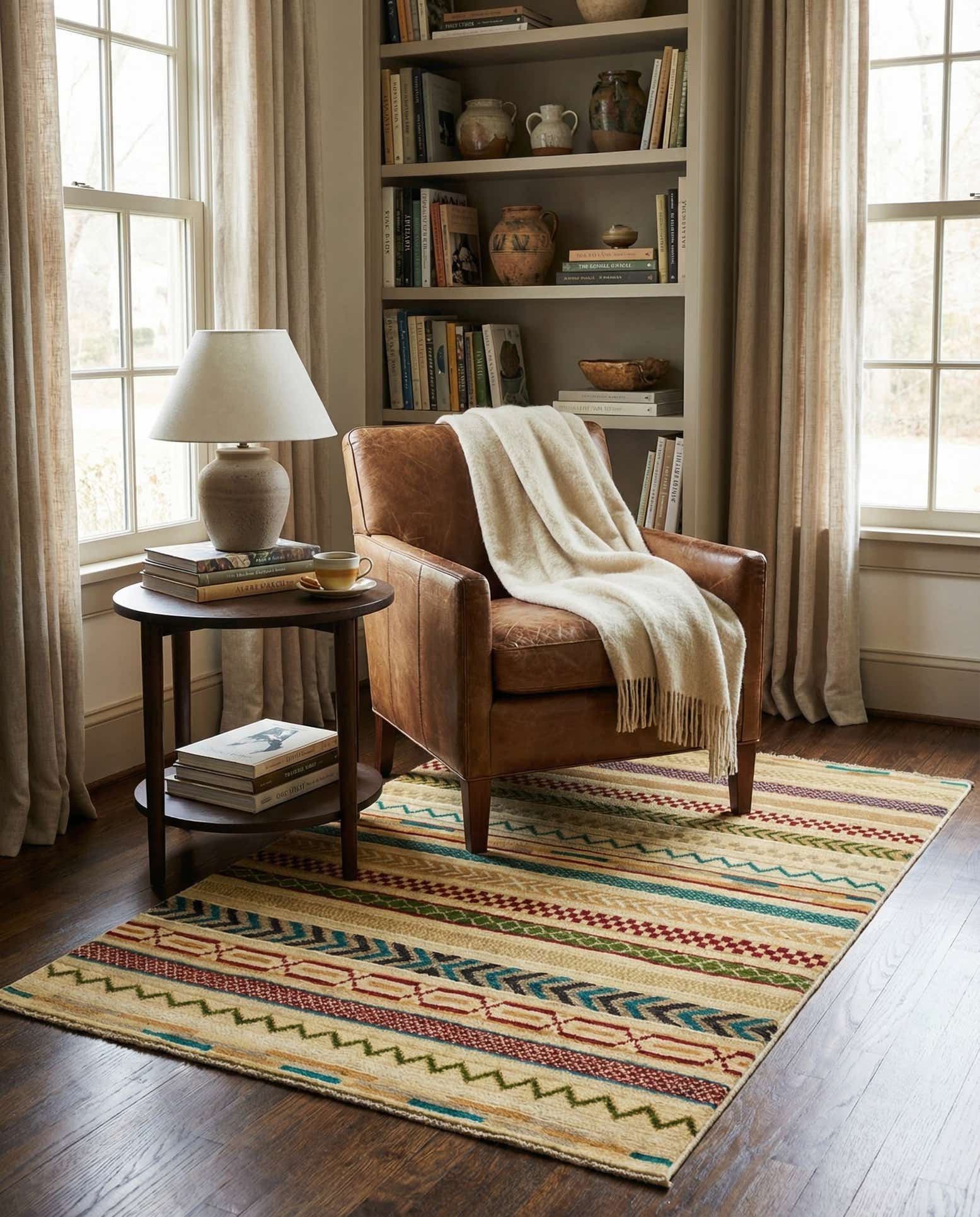 2' 7 x 4' 1 Hand Knotted Modern Ziegler Rug
