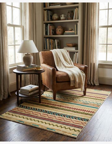 2' 7 x 4' 1 Hand Knotted Modern Ziegler Rug