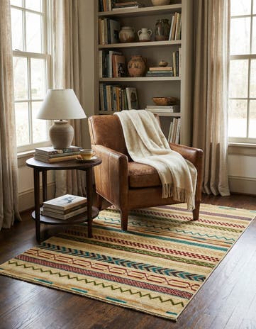 2' 7 x 4' 1 Hand Knotted Modern Ziegler Rug