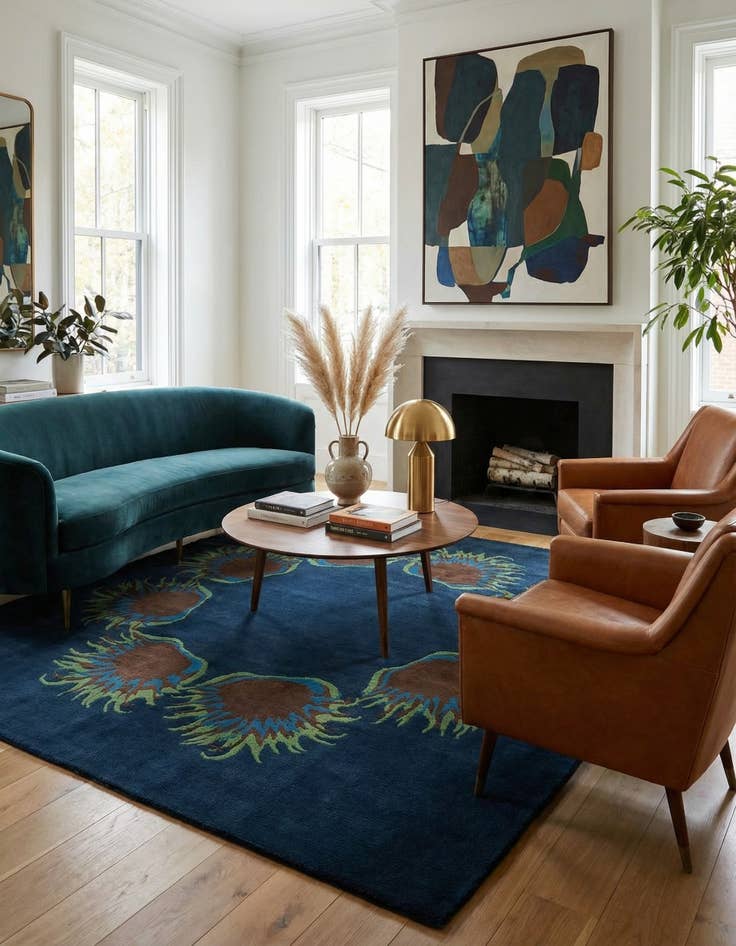 Detail image of 7' 5 x 7' 6 Agra Rug