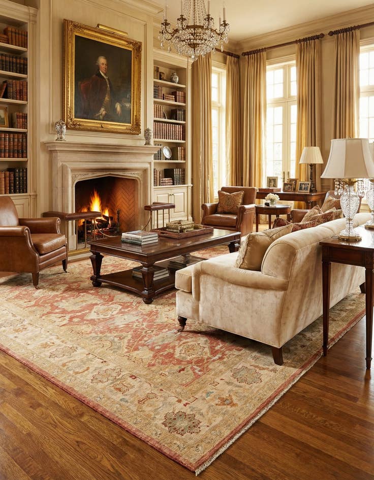 Detail image of  6' 7 x 9' 11 Ziegler Wool Rug