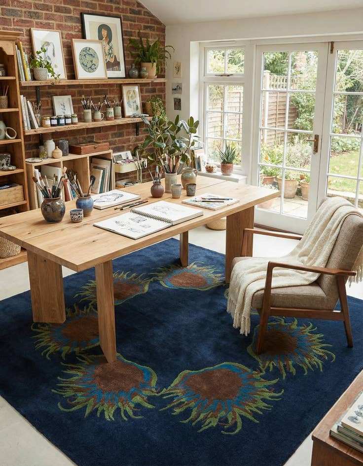 Detail image of 7' 6 x 7' 6 Luna Square Rug