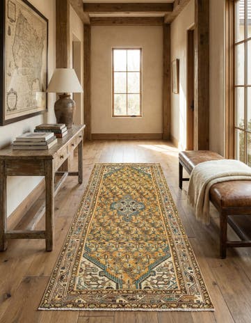 4' x 10' 2 Hamedan Wool Runner Rug