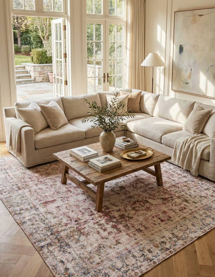 Detail image of 9' 8 x 12' 3  Hand Knotted Ultra Vintage Persian Wool Rug