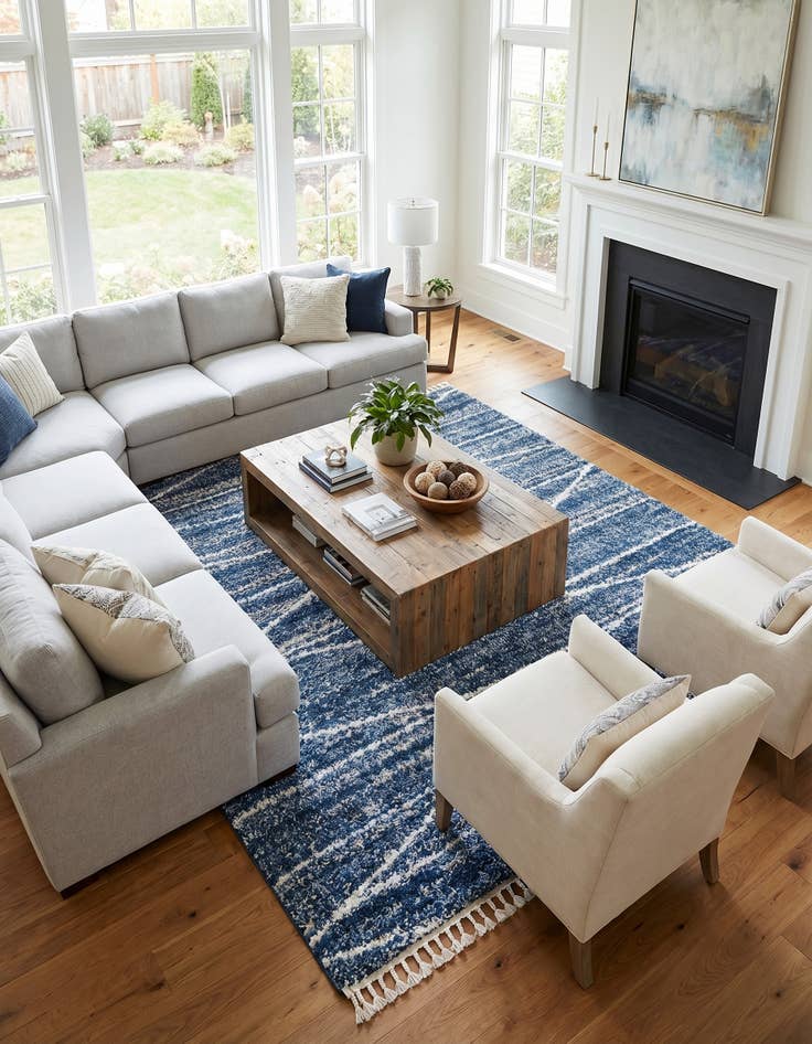 Detail image of 10' x 10' Serenity Shag Square Rug