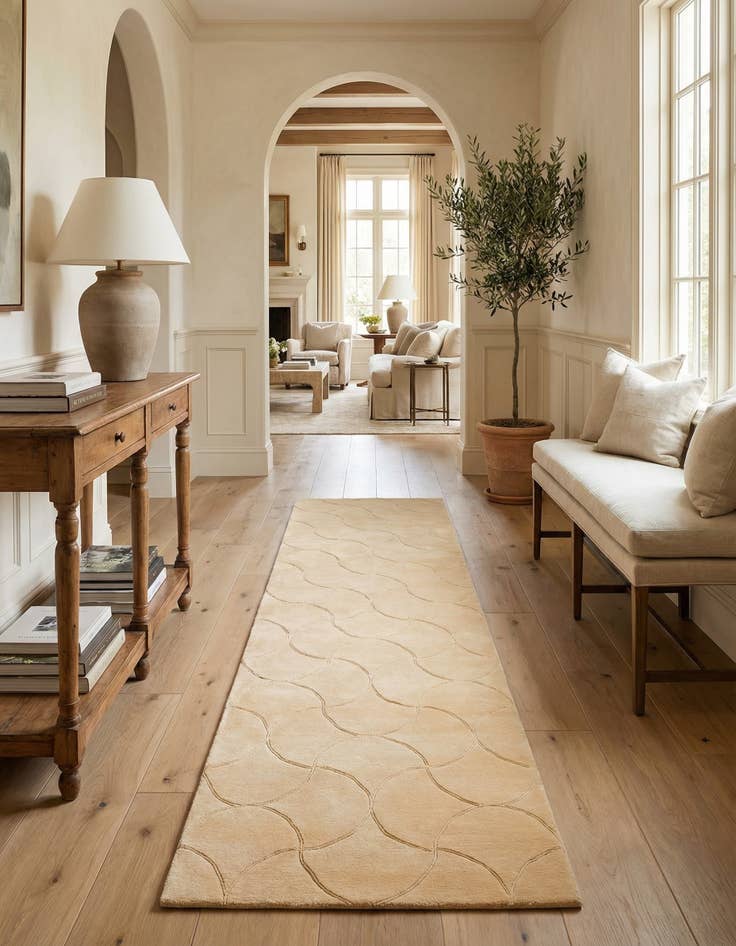 Detail image of  3' 5 x 13' 9  Hand Knotted Darya Wool Runner Rug