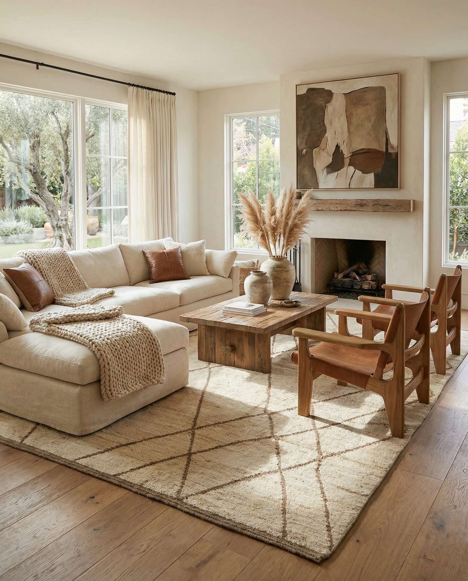 6' 7 x 9' 9 Hand Knotted Darya Wool Rug