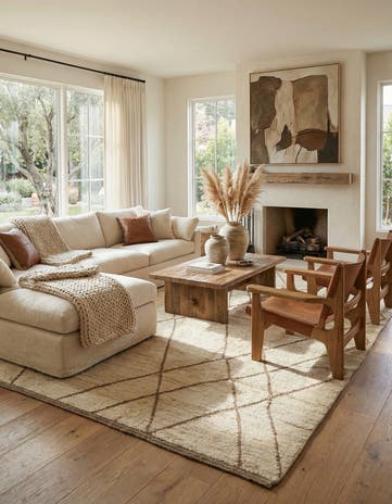 6' 7 x 9' 9 Hand Knotted Darya Wool Rug