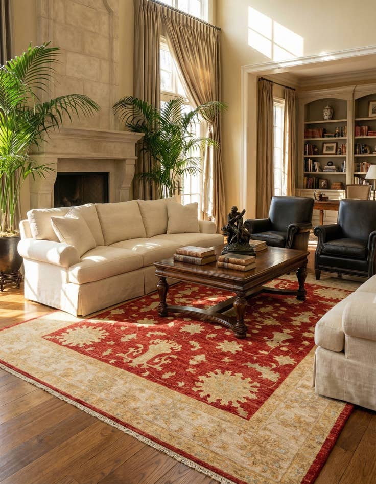 Detail image of 4' 11 x 6' 6 Kaizar Wool Rug