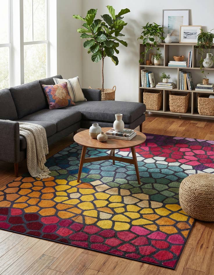 Detail image of 6' x 9'  Washable Casablanca Rug