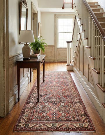 3' 10 x 9' 9 Hand Knotted Farahan Persian Wool Runner Rug