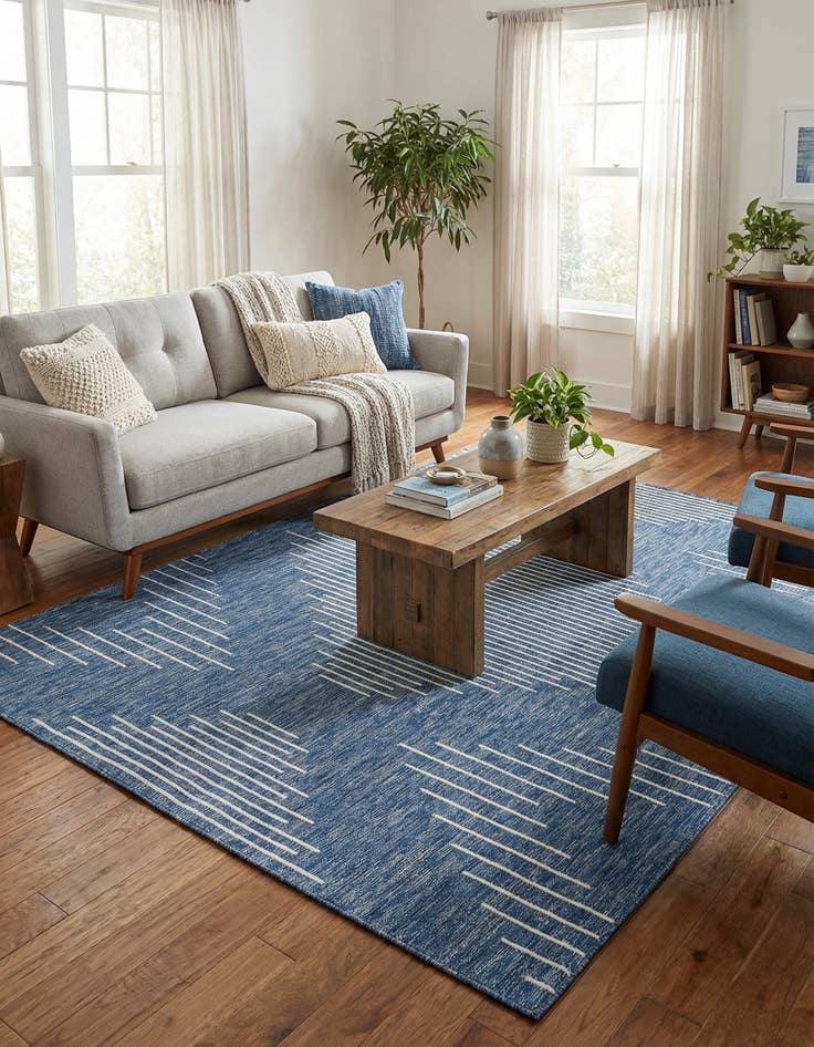 Detail image of  6' x 9'  Washable Modern Indoor / Outdoor Rug