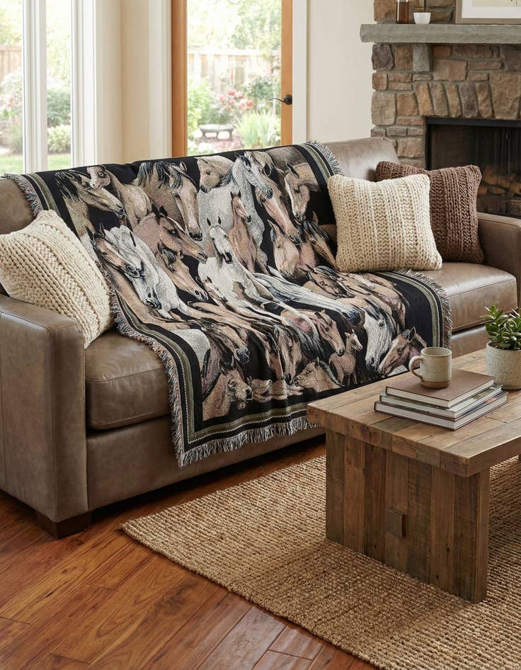 Detail image of 4' 6 x 6' Stampede Throw Blanket