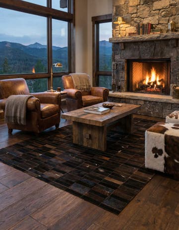 5' x 8' 1 Cowhide - Patchwork Rug