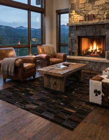 5' x 8' 1 Cowhide - Patchwork Rug