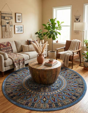 6' x 6' Bokhara Round Rug
