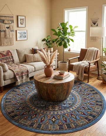 6' x 6' Bokhara Round Rug