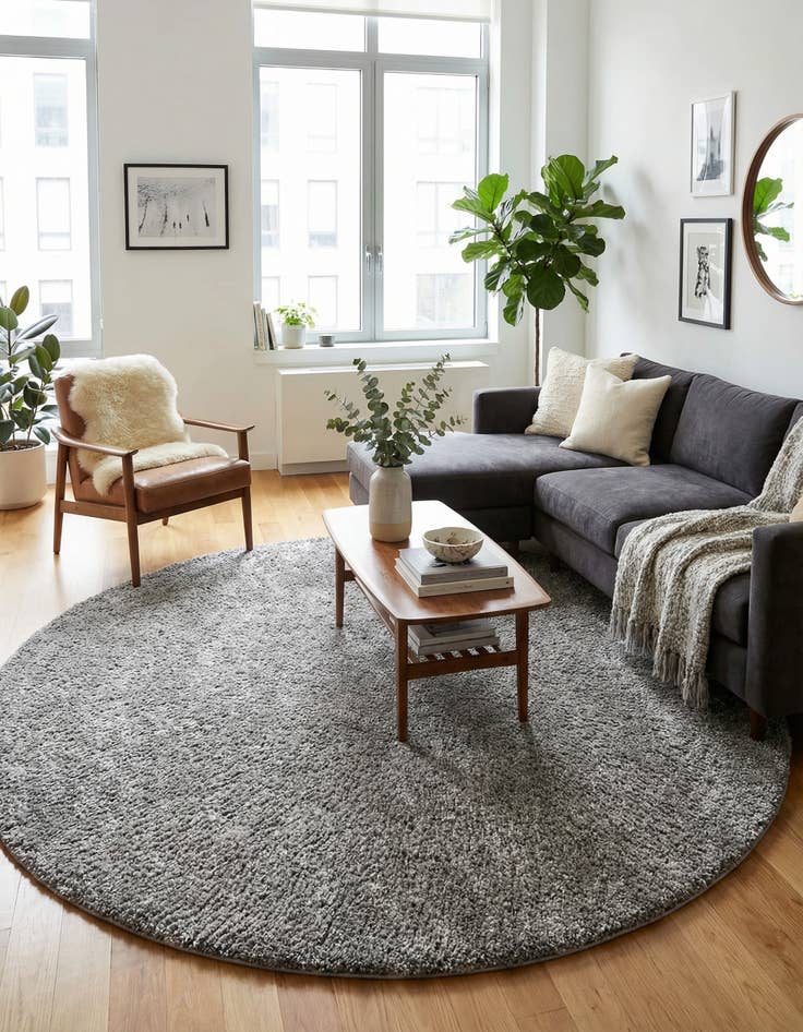 Detail image of  7' x 7' Jill Zarin Shaggy Chic Round Rug