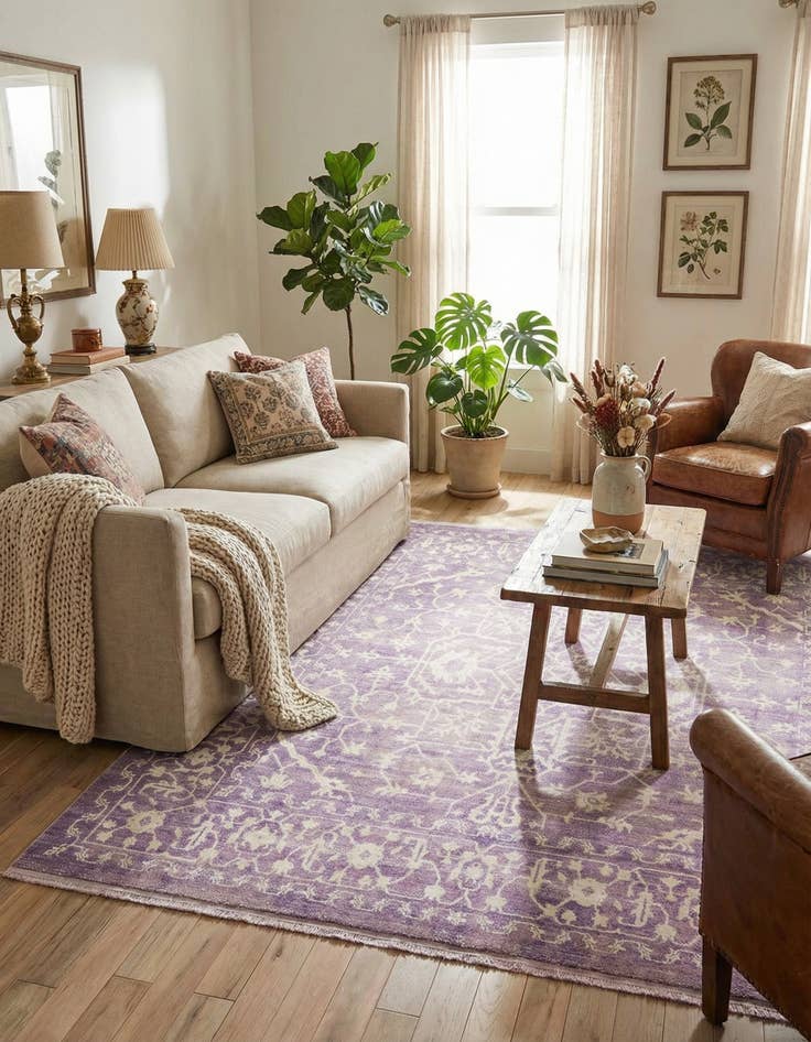 Detail image of  8' x 8' Modern Classical Square Rug