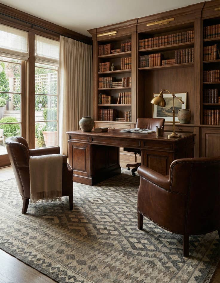 Detail image of 6' 11 x 9' 7  Hand Woven Kilim Maymana Wool Rug