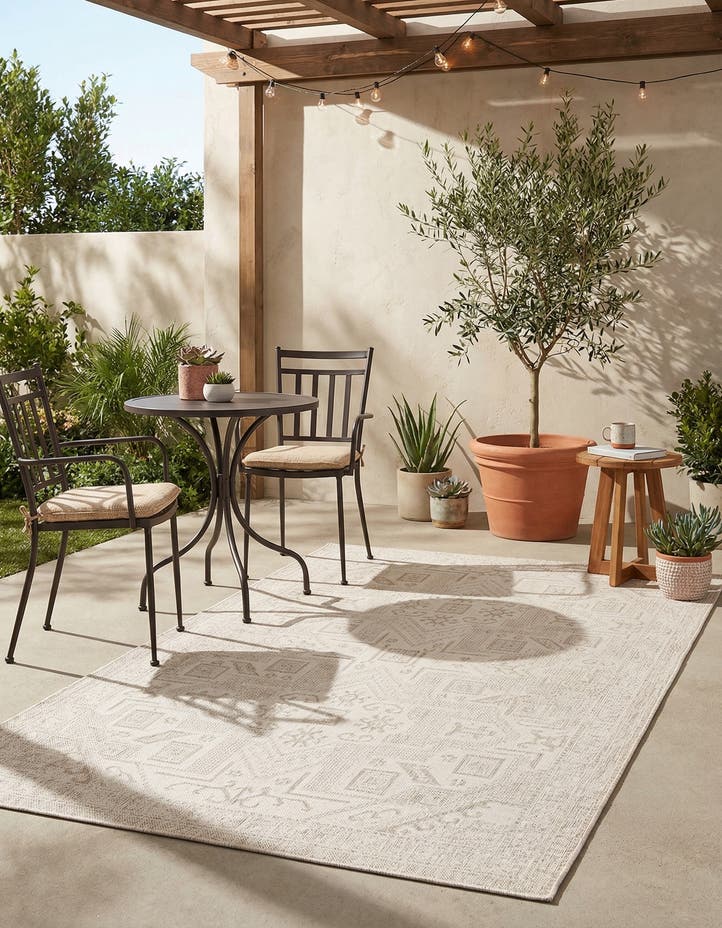 5' 3 x 8' Easy-Clean Aztec Indoor / Outdoor ...