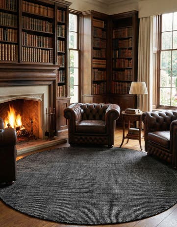 6' 1 x 6' 1 Hand Woven Jill Zarin English Manor Wool Round Rug
