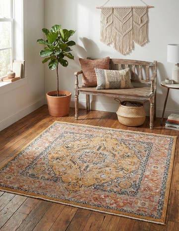 Yellow Lola Square Rug