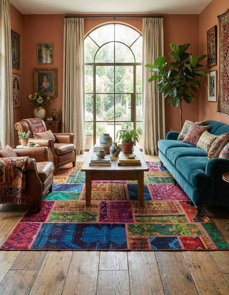 Detail image of 5' 8 x 7' 5  Hand Knotted Ultra Vintage Persian Wool Rug