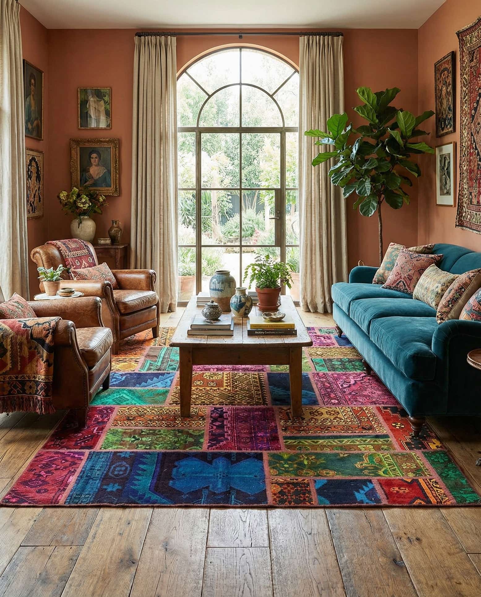 5' 8 x 7' 5 Hand Knotted Ultra Vintage Persian Wool Rug