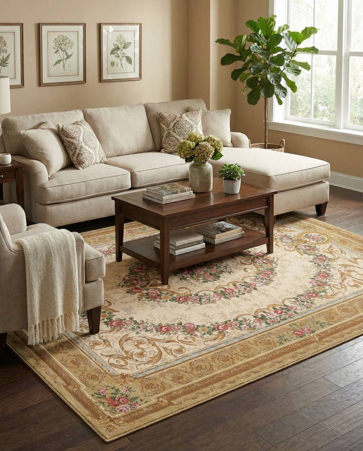 Detail image of 7' 10 x 10' Easy-Clean Traditional Indoor / Outdoor Rug