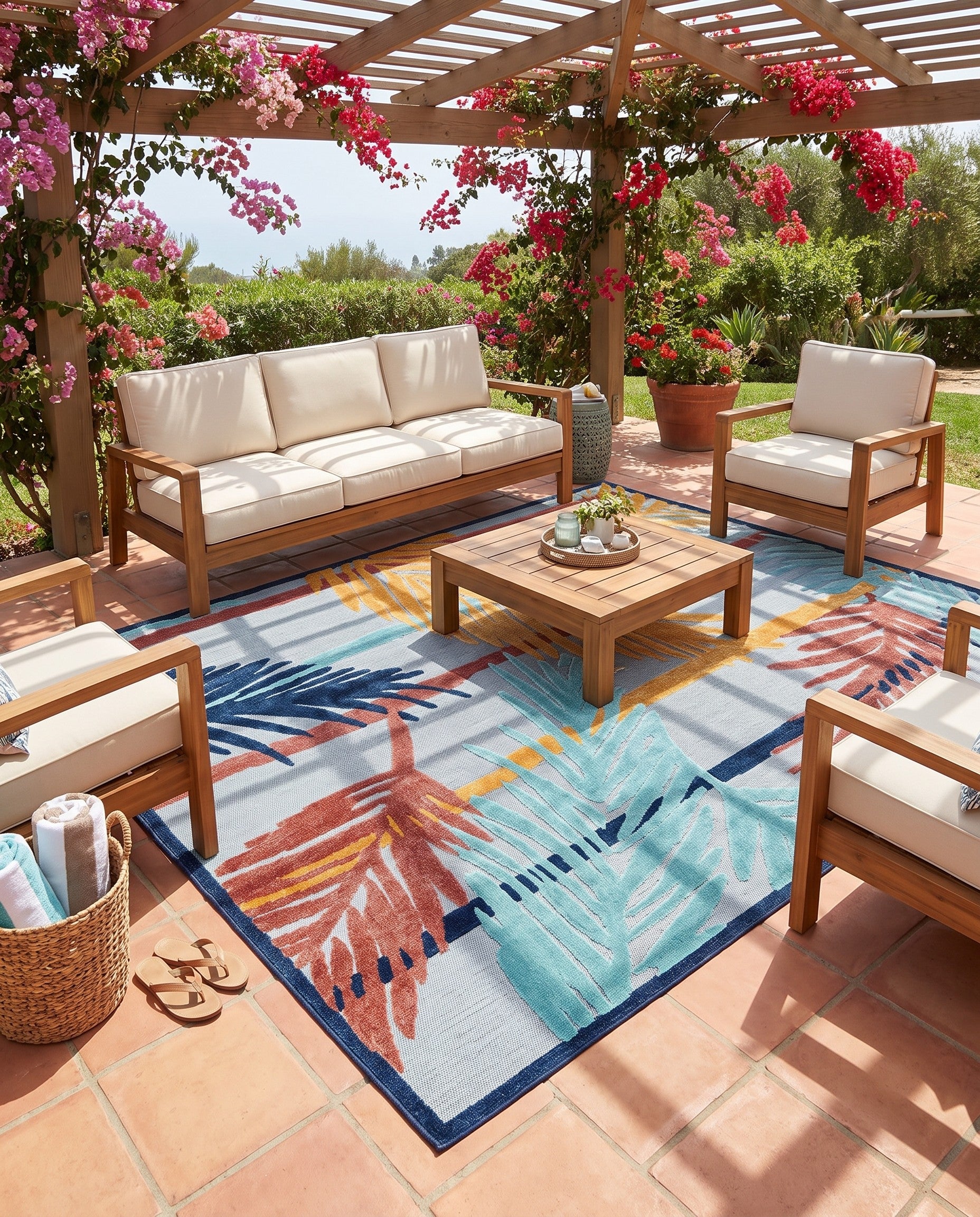 7' 10 x 10' Easy-Clean Belize Indoor / Outdoor Rug