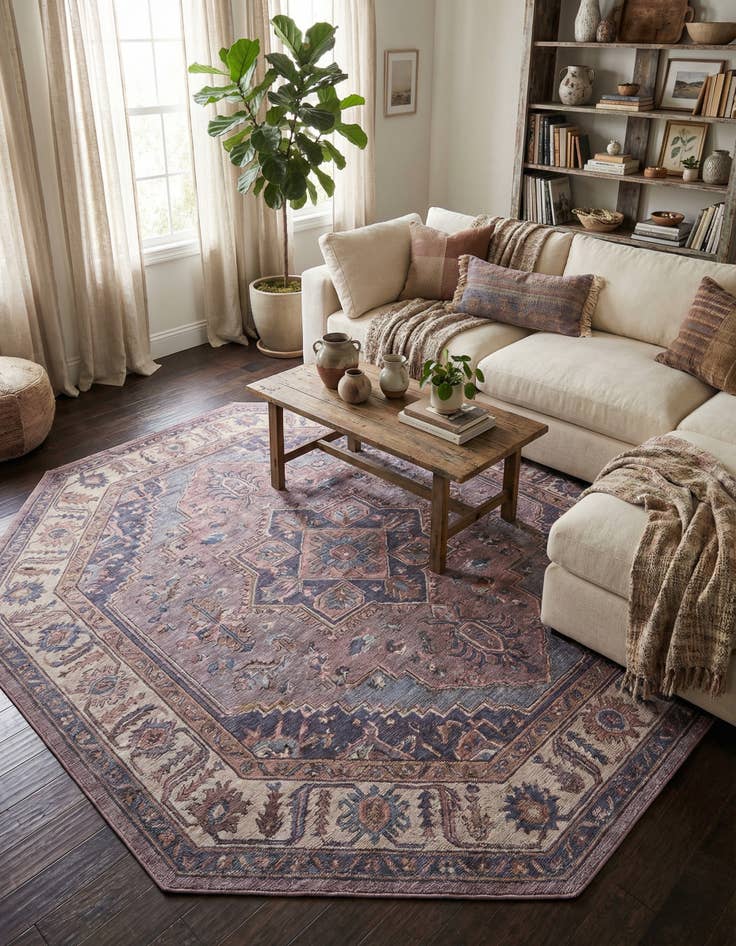 Detail image of 7' 10 x 7' 10  Washable Sisu Octagon Rug