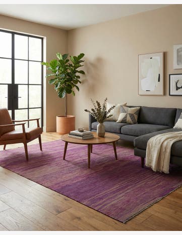 6' 5 x 9' 10 Hand Woven Kilim Modern Wool Rug